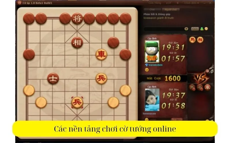 Các nền tảng chơi cờ tướng online